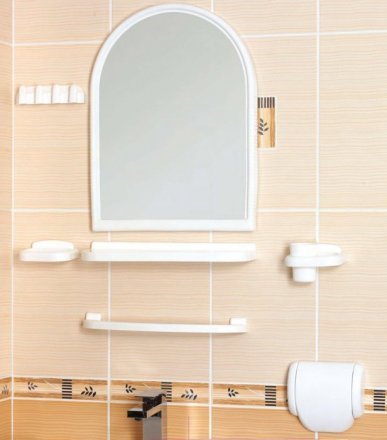 Зеркальный набор д/ванной комнаты АЛЕНА-2001 белый