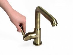 Смеситель с высоким изливом IDDIS Loft, бронза, LOF1LMBi05