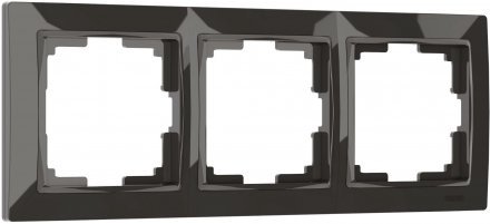 Рамка на 3 поста (серо-коричневый, basic) WL03-Frame-03 Werkel